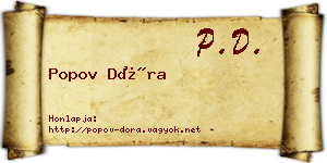 Popov Dóra névjegykártya