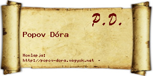 Popov Dóra névjegykártya